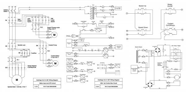 Reparación Variador de velocidad de torno Hardinge Superprecision diagrama